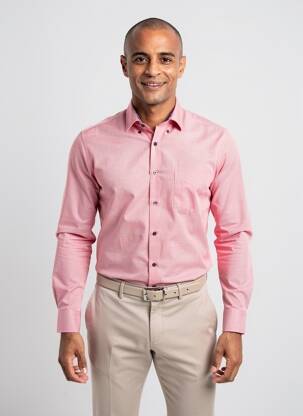 Chemise manches longues imprimé fantaisie rouge MARVELIS homme
