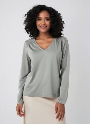 T-shirt manches longues manches longues gris YERSE femme