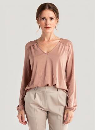 T-shirt manches longues manches longues marron YERSE femme