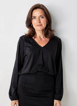 T-shirt manches longues manches longues noir ANDAM femme