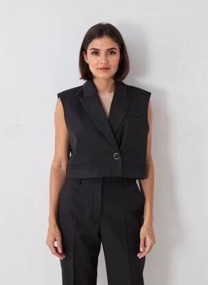 Veste casual col tailleur noir IMPERIAL femme