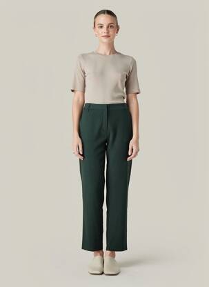 Pantalon droit stretch taille normale vert LOLA ESPELETA femme