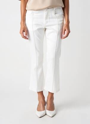 Pantalon 7/8 stretch taille normale blanc PARA MI femme