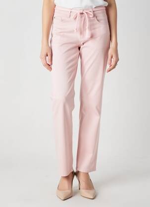 Pantalon droit stretch taille normale rose PARA MI femme