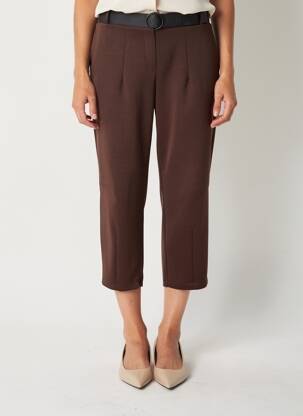 Pantalon 7/8 stretch taille normale marron IMPERIAL femme