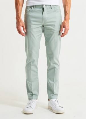 Pantalon slim tissage popeline taille normale vert PIONEER homme