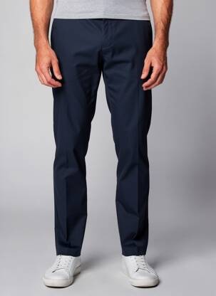 Pantalon chino tissage popeline taille normale bleu PIONEER homme