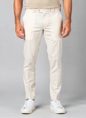 Pantalon slim taille à pinces taille normale beige GIANNI MARCO homme