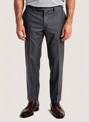 Pantalon slim tissage chiné taille normale gris LUCAN homme