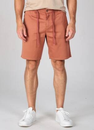 Short tissage popeline taille normale orange LCDN homme