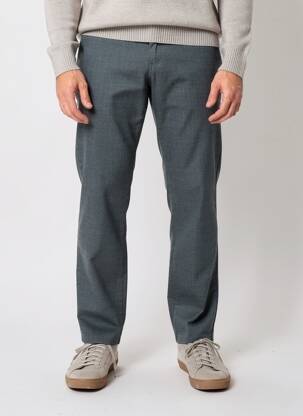 Pantalon chino tissage chiné taille normale bleu LDCN homme