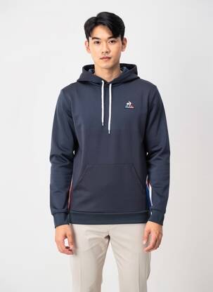 Sweat-shirt à capuche tissage jersey manches longues bleu LE COQ SPORTIF homme