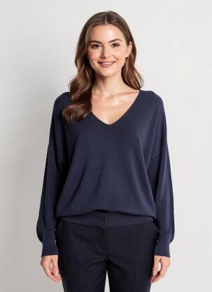 Pull coupe cintrée manches longues bleu VERO MODA femme