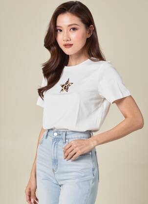 T-shirt coupe droite manches courtes blanc VERO MODA femme