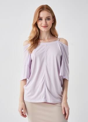 Top manches courtes manches courtes violet ADIDAS femme