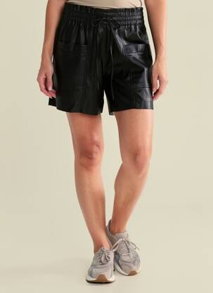 Short tissage simili-cuir taille normale noir TEDDY SMITH femme