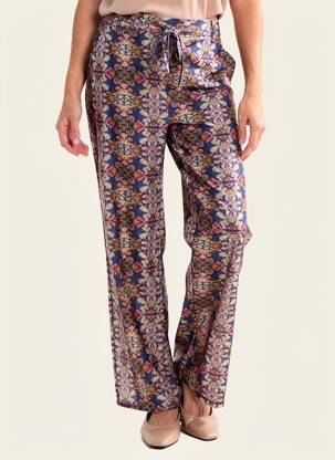 Pantalon droit tissage popeline taille normale bleu ONLY femme