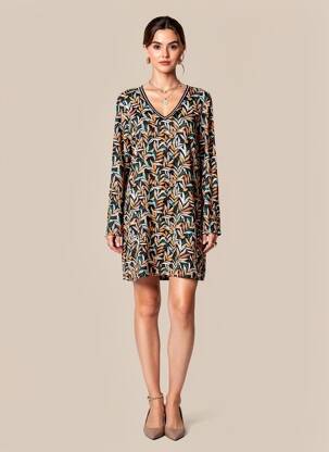 Robe courte coupe fluide manches longues noir ONLY femme