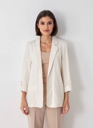 Blazer coupe cintrée beige ONLY femme