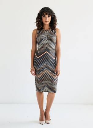 Robe mi-longue sans manche sans manche noir FRANK LYMAN femme