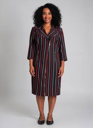 Robe mi-longue manches 3/4 manches 3/4 noir FRANK LYMAN femme