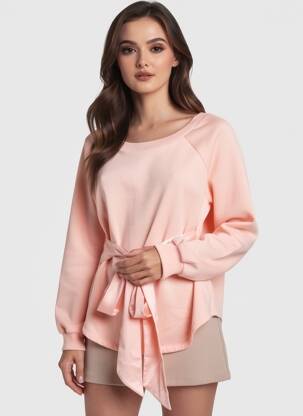 Sweat-shirt stretch manches longues rose JUVIA femme