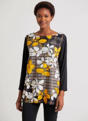 Tunique manches longues manches 3/4 jaune BETTY BARCLAY femme