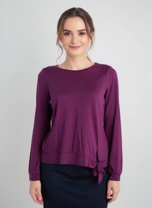 T-shirt manches longues manches longues violet LA FEE MARABOUTEE femme