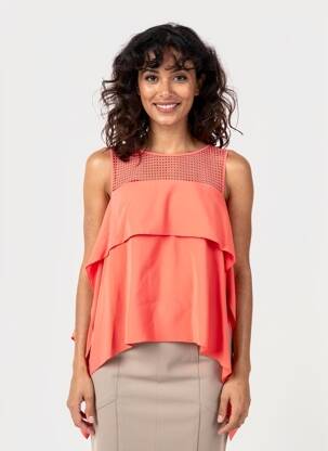 Top sans manche sans manche orange PENNYBLACK femme