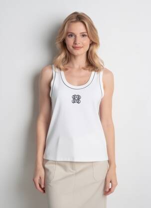 Débardeur stretch sans manche blanc ACCESS femme