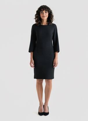 Robe mi-longue manches longues manches longues noir PENNYBLACK femme