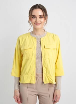 Veste casual col rond jaune BETTY BARCLAY femme