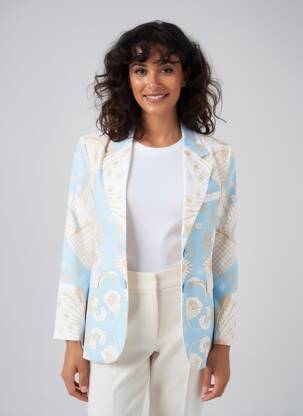 Blazer poches bleu HERZEN'S ANGELEGENHEIT femme