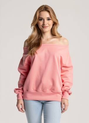 Sweat-shirt stretch manches longues rose JUVIA femme
