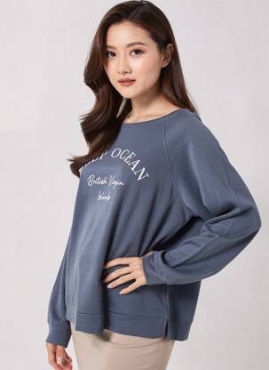 Pull col bateau manches longues gris JUVIA femme