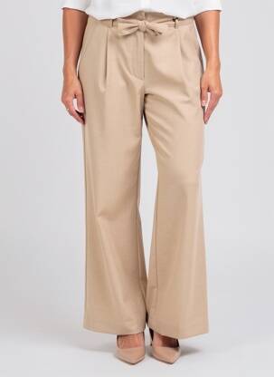 Pantalon large tissage popeline taille normale beige BETTY BARCLAY femme