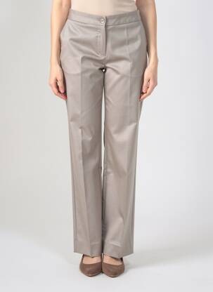 Pantalon droit tissage popeline taille normale gris PENNYBLACK femme