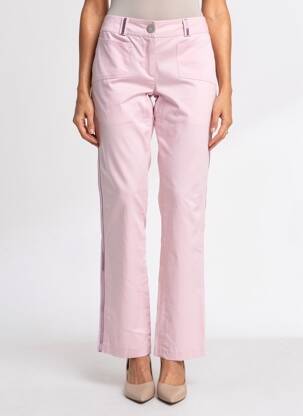 Pantalon droit stretch taille normale rose NATHALIE CHAIZE femme