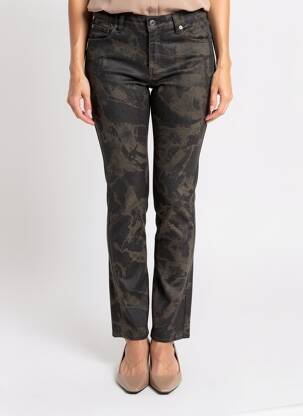 Pantalon slim taille basse taille basse noir RENHSEN femme