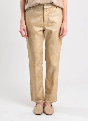 Pantalon droit stretch taille normale beige EVA KAYAN femme