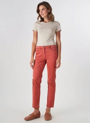 Pantalon slim tissage popeline taille normale orange BETTY BARCLAY femme