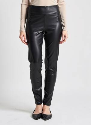 Legging tissage simili-cuir taille normale noir FRANK LYMAN femme
