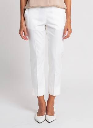 Pantalon 7/8 taille à pinces taille normale blanc PENNYBLACK femme