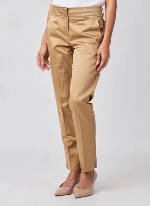 Pantalon chino tissage popeline taille normale marron PENNYBLACK femme