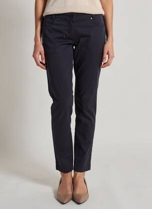 Pantalon slim tissage popeline taille normale bleu PENNYBLACK femme