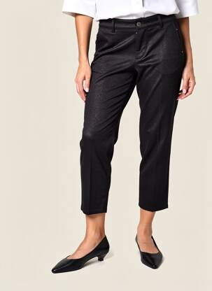 Pantalon 7/8 taille à pinces taille normale noir EVA KAYAN femme