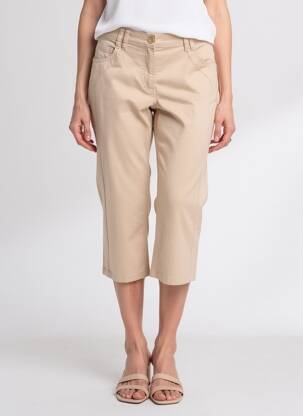 Pantacourt tissage popeline taille normale beige BETTY BARCLAY femme