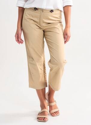 Pantacourt taille haute taille haute beige GAS femme