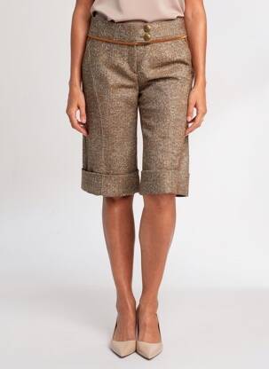 Bermuda taille normale taille normale marron NATHALIE CHAIZE femme