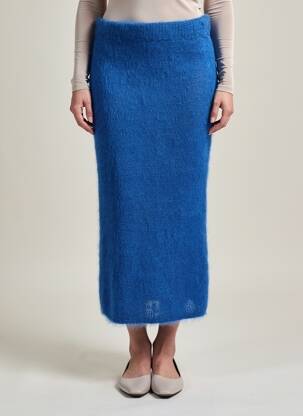 Jupe longue taille normale bleu GARCONNE femme